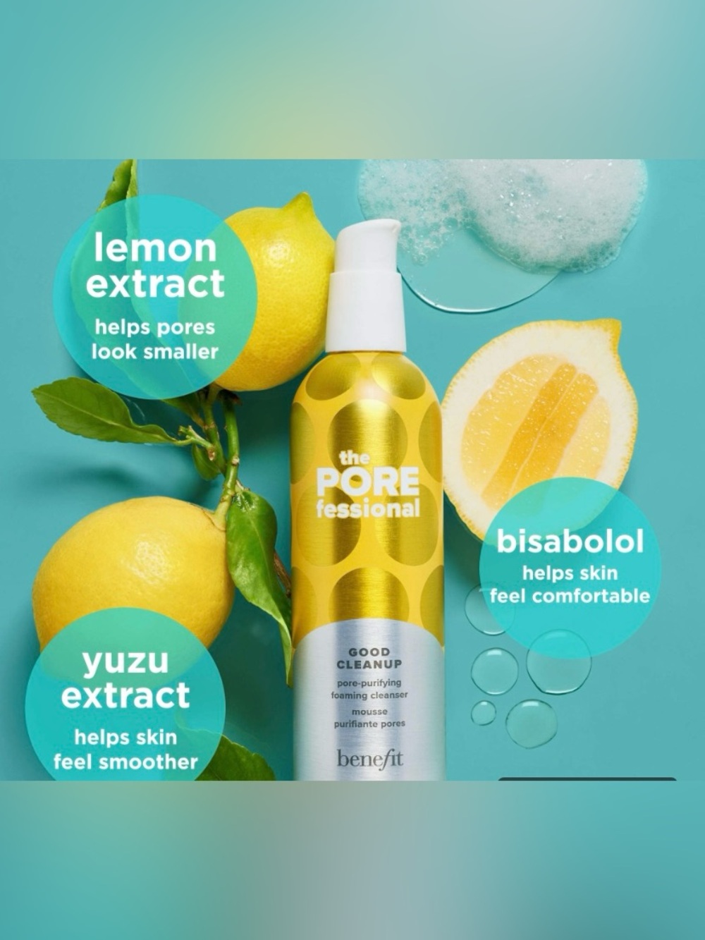 🆕 🍋 Benefit POREfessional Good Cleanup Foaming Cleanser 147ml
